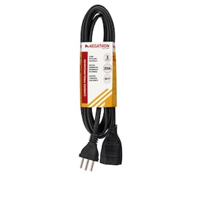 Extensao Cabo Prolongador PP 3X2,50MM 3 Metros Preto 413
