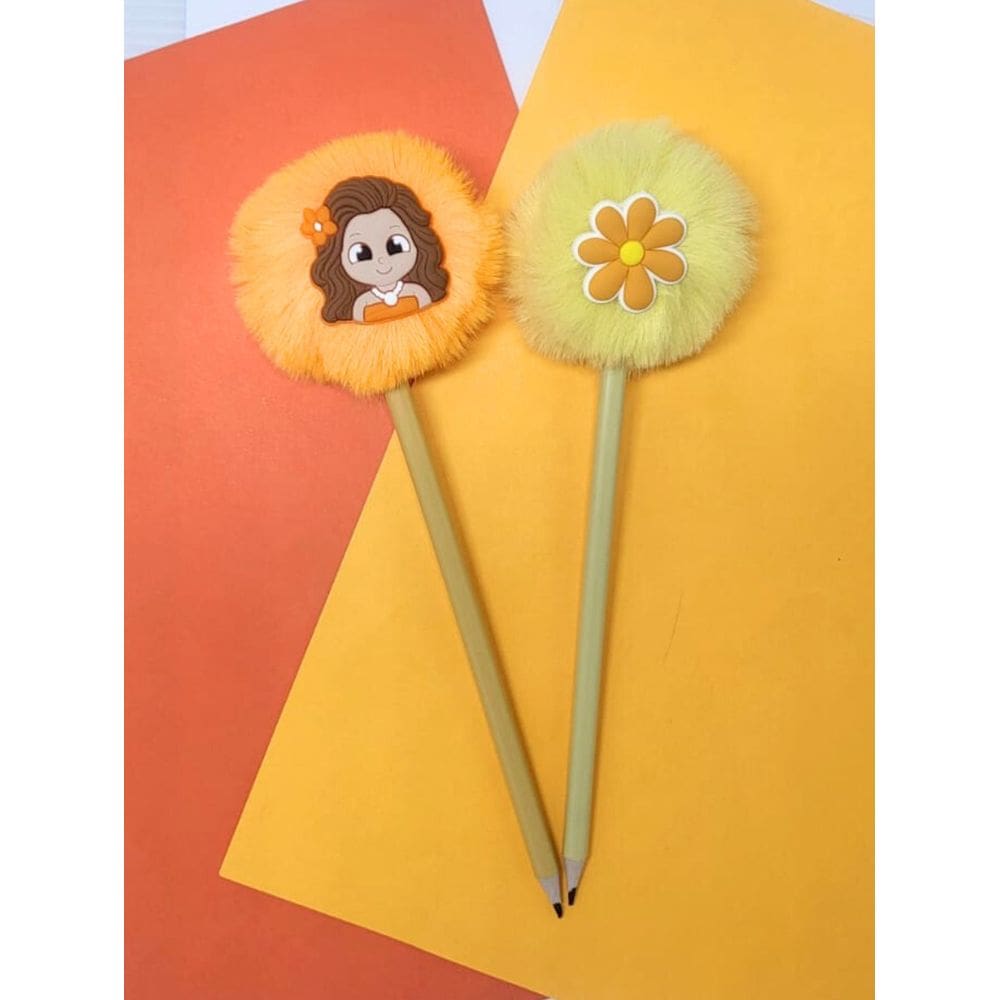 02 Lápis pompom Moana papelaria lapis escrever material escolar lembrancinha presente