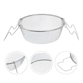Cesto Fritura Batata Frango Aço Inox com Alça Redondo 20cm