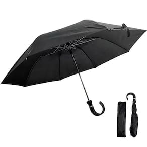 Sombrinha Preta Dobrável Automática Para Viagens