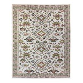 Tapete Sala Oriental 200X300 Cm Cinza Verde Sem Pelo