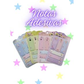 04 Notas adesivas postiti quatro cartelas bichinhos fofos anotaçoes papelaria