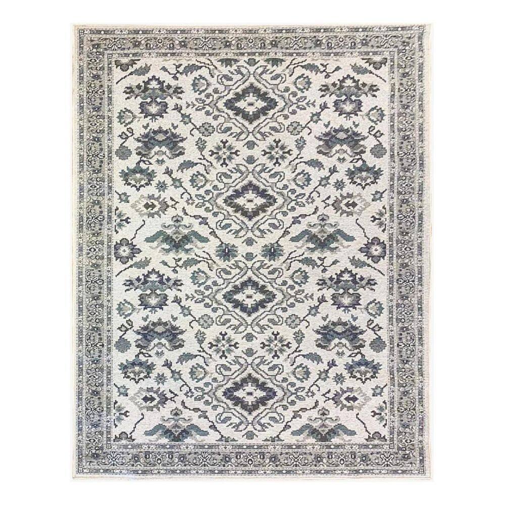 Tapete Sala Oriental 200X300 Cm Cinza Azul Sem Pelo