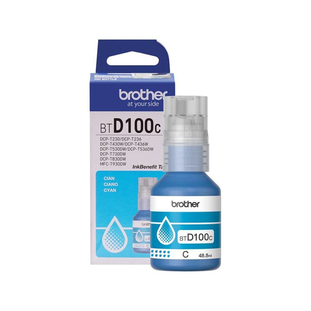 Garrafa de Tinta Brother Ciano - BTD100C