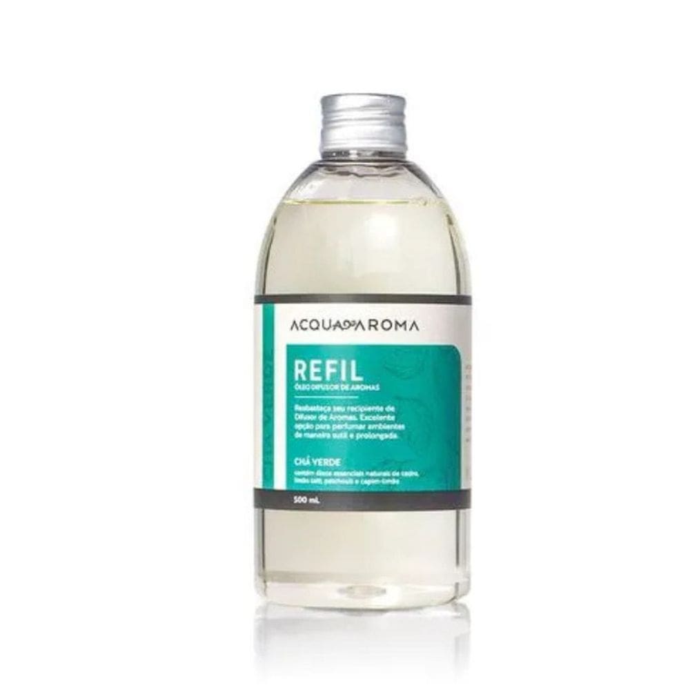 Refil Óleo Difusor de Aromas Acqua Aroma 500ml Chá Verde
