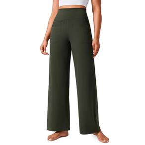 Calças de ioga CRZ YOGA Butterlift de cintura alta e perna larga Olive S