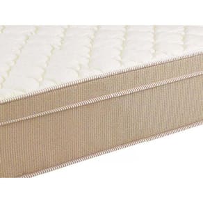 Colchão Molas Solteiro Suede Cor Café Com Leite (0,88x1,88m)