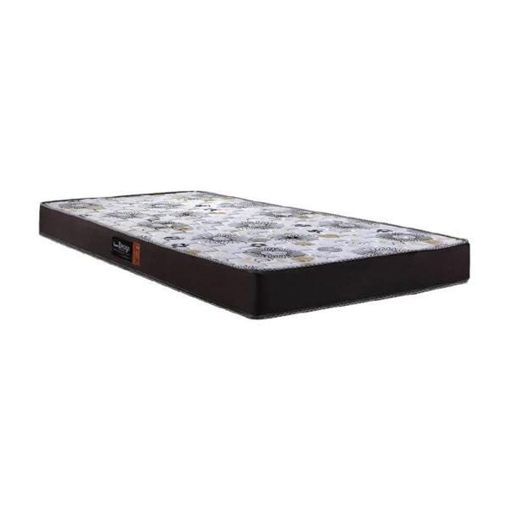 Colchão Molas Solteiro Suede Cor Preto (0,88x1,88m)