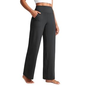 Calças de ioga CRZ YOGA Butterlift de cintura alta, perna larga, cinza, XS