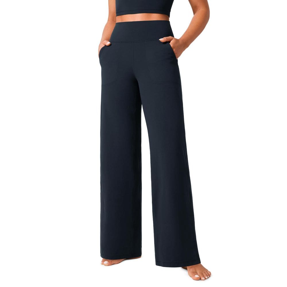 Calças de ioga CRZ YOGA Butterlift de cintura alta e perna larga Navy M