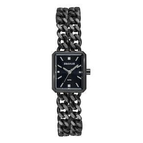 Relógio Seculus Feminino Ref: 23735lpsvpa2 Retangular Bracelete Black