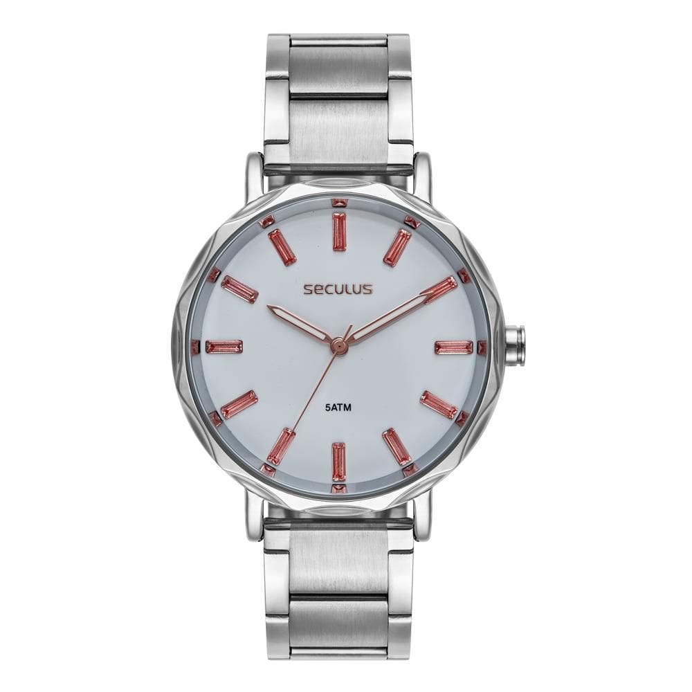 Relógio Seculus Feminino Ref: 77319l0svns2 Fashion Prateado