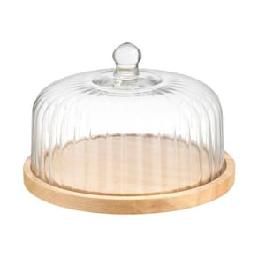 Prato para Bolo Home Style Wood Risque 26 cm