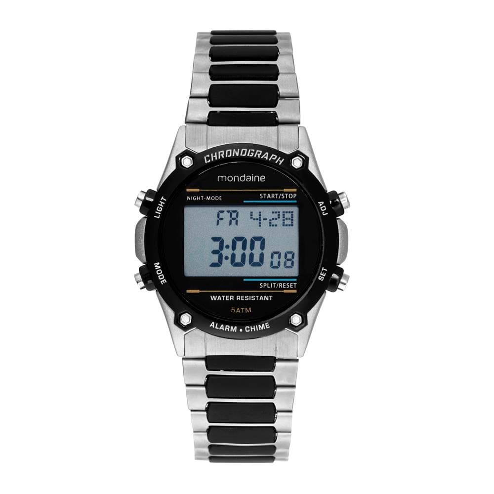 Relogio Mondaine Masculino Ref: 32812g0mvnf2 Digital Vintage Bicolor