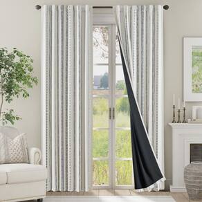 Cortinas Blackout com 230 cm de comprimento, 100% Blackout, 2 painéis