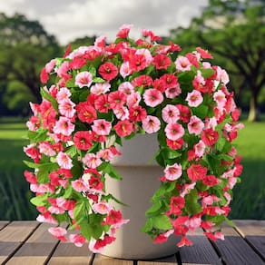 Flores artificiais INQCMY Outdoor Spring Decor Morning Glory