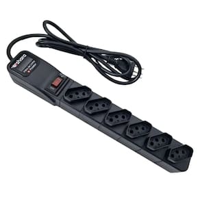 Filtro de Linha TS Shara Protetor 6 Tomadas - 554 Preto Bivolt