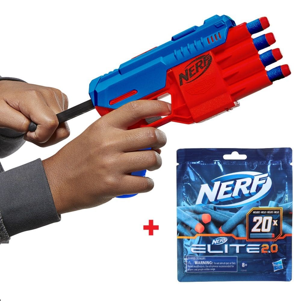 Nerf Alpha Strike Claw Dual Qs-4: 2 lançadores e 10 dardos
