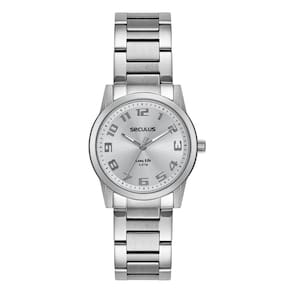 Relógio Seculus Feminino Ref: 20954l0svna4 Casual Aço Prateado