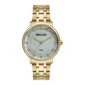 Relógio Seculus Feminino Ref: 77318lpsvds1 Fashion Dourado