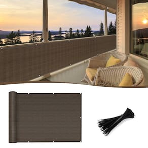 Tela de privacidade para varanda SUNNY GUARD Brown 80x550cm 92% Shade