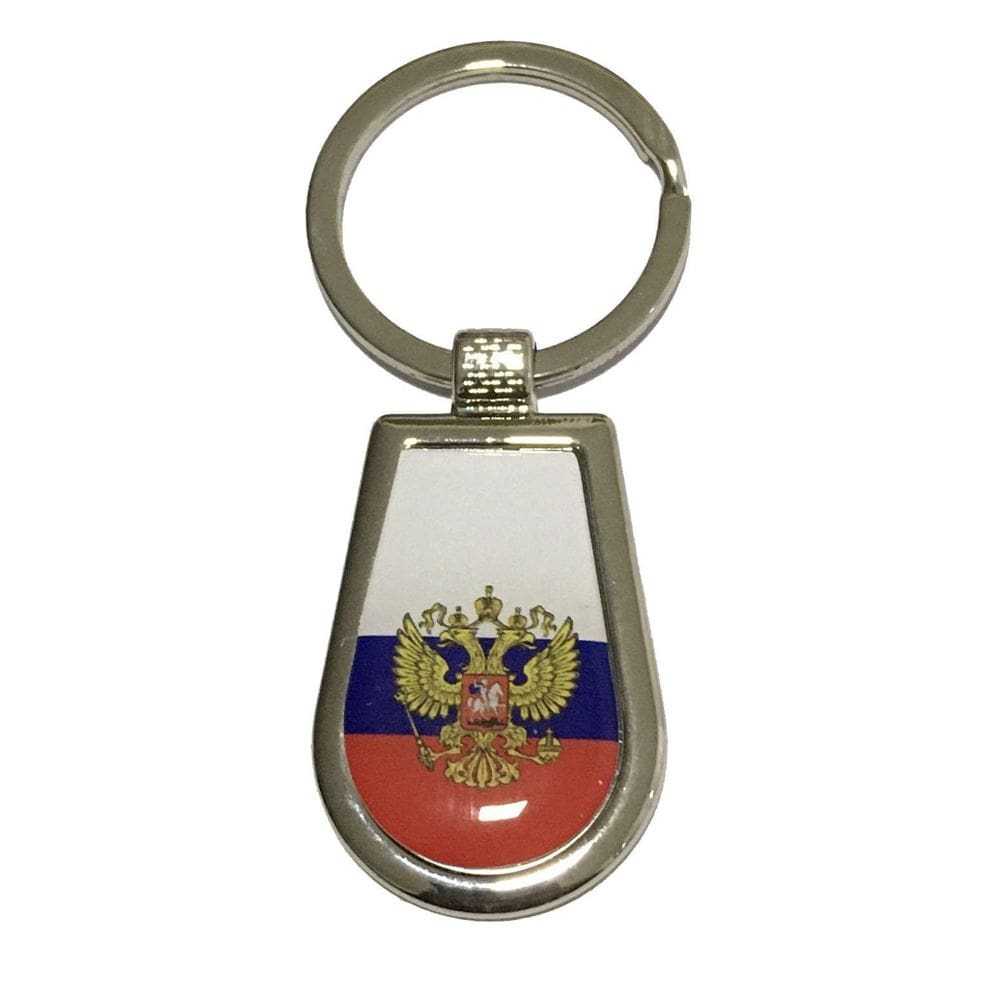 Chaveiro Da Bandeira Da Rússia Com Brasão