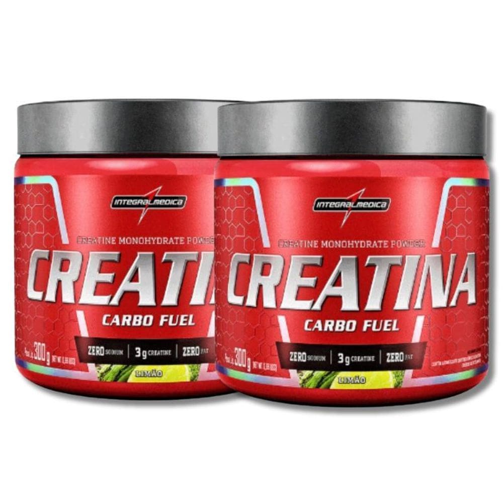 Kit 2 Uni Creatina Carbo Fuel 300G Integralmedica Limão