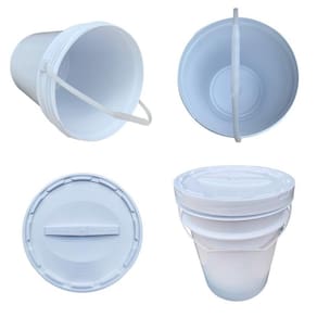 Balde Plástico 20 L Tampa Rosca Para Pintar - Kit 4 Pçs