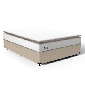 Cama Box com Colchão de Molas Ensacadas Pillow Top Neve Casal 138cm
