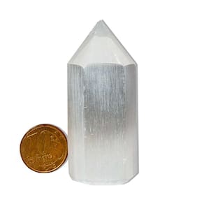 Ponta Selenita 5 a 6 cm Pedra Natural Gerador Tipo B