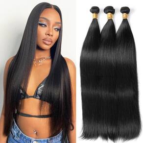 Pacotes de cabelo MIRONICA Straight 12A Brazilian 40 45 50cm 3 feixes