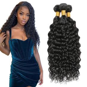 #1B Pacotes de cabelo humano Water Wave 3 Bundle 26 cm 28 cm 30 cm NecVDCVs