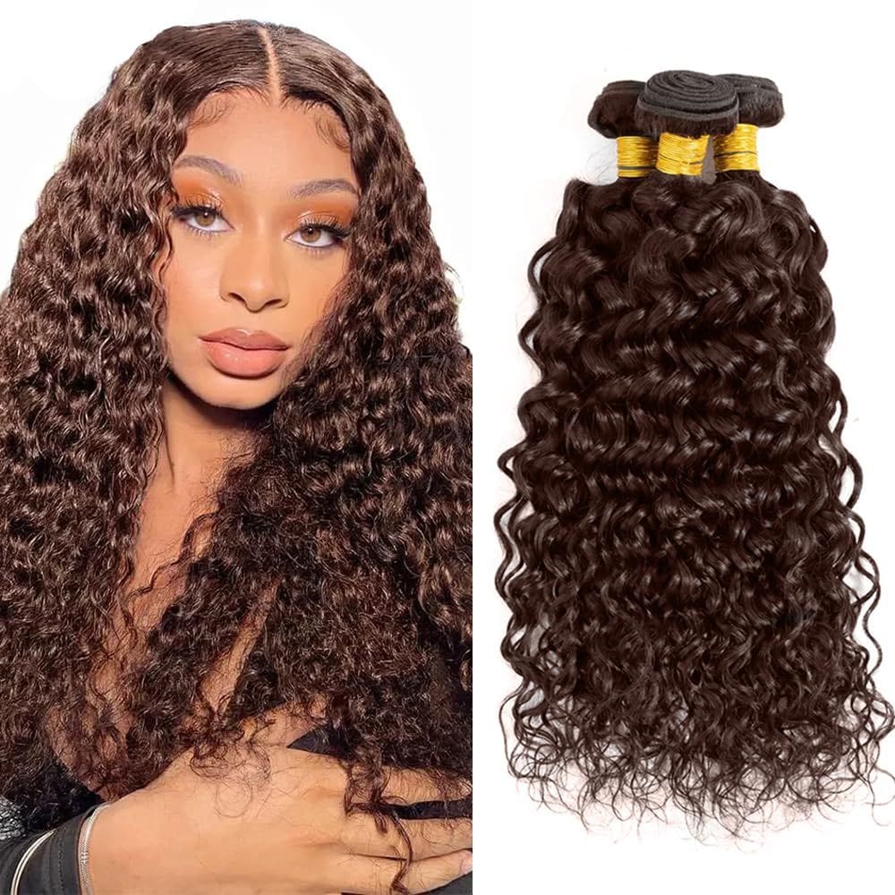 Pacotes de cabelo DiexRlamx Color #4 Water Wave 8A Brazilian