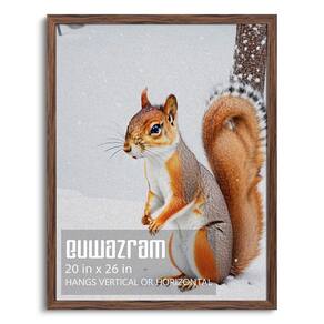 Porta-retratos euwazram Rustic Walnut 20x26 cm para obras de arte