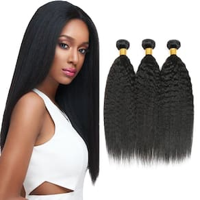 #1B Pacotes de cabelo humano NecVDCvs Kinky Straight 3 pacotes 26 cm 28 cm 30 cm
