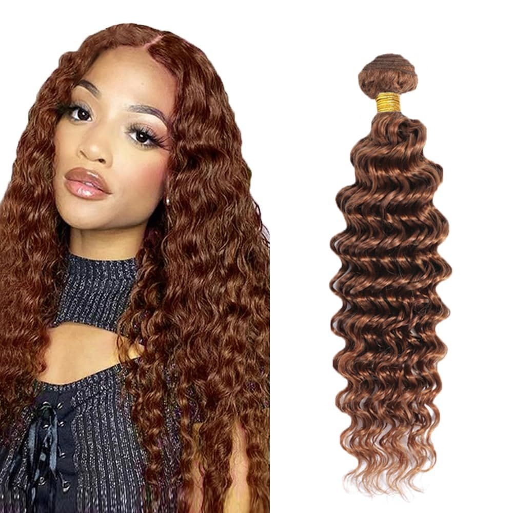 Pacotes de cabelo DiexRlamx Brown Deep Wave 30cm 100g 8A Grade