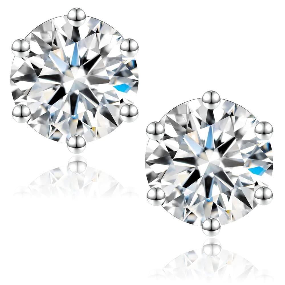 Brincos SecreTalk Moissanite 3 quilates em prata esterlina 925