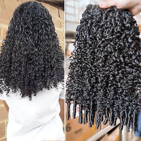 Extensões de cabelo zikria Burmese Curly Clip in 20