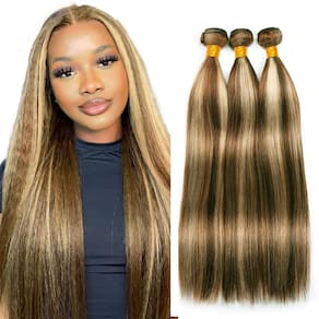 Pacotes de cabelo Vinmdonm Highlight P4/613 Straight 30cm-40cm
