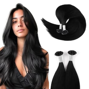 Extensões de cabelo U Tip ABH AMAZINGBEAUTY HAIR Jet Black 22"