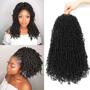 Crochet Hair Youngther Yanky Twist 16 polegadas, 6 pacotes (1B)