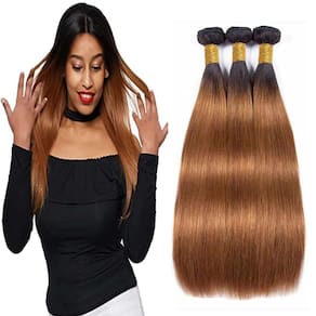 Pacotes de cabelo Niciitysi 1B/30 Ombre Brown Straight 50-60cm
