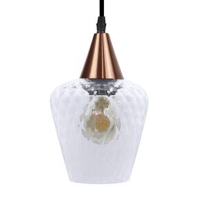 Lustre Pendente Taschibra Monalisa Boreal Transparente E27 Bivolt Cobre