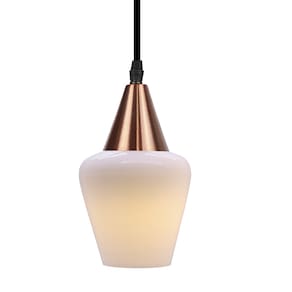 Lustre Pendente Taschibra Monalisa Branco Leitoso E27 Bivolt Cobre