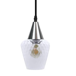 Lustre Pendente Taschibra Monalisa PP Boreal Transparente E27 Bivolt Prata