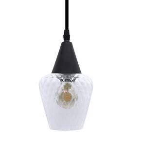 Lustre Pendente Taschibra Monalisa PP Boreal Transparente E27 Bivolt Preto
