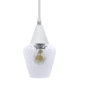 Lustre Pendente Taschibra Monalisa PP Boreal Transparente E27 Bivolt Branco