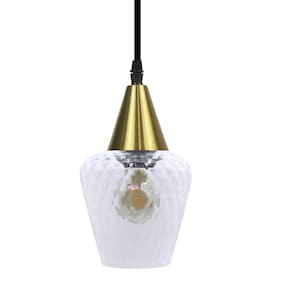 Lustre Pendente Taschibra Monalisa PP Boreal Transparente E27 Bivolt Ouro