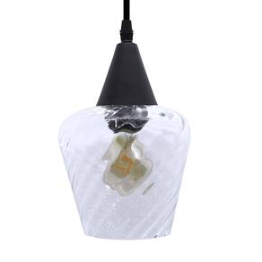 Lustre Pendente Taschibra Monalisa Transparente E27 Bivolt Preto