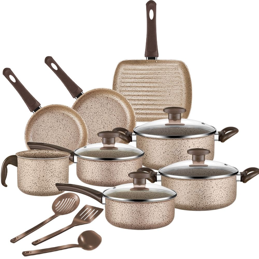 Conjunto de Panelas 11 Pçs Bianco c/ Grill - D`Itália